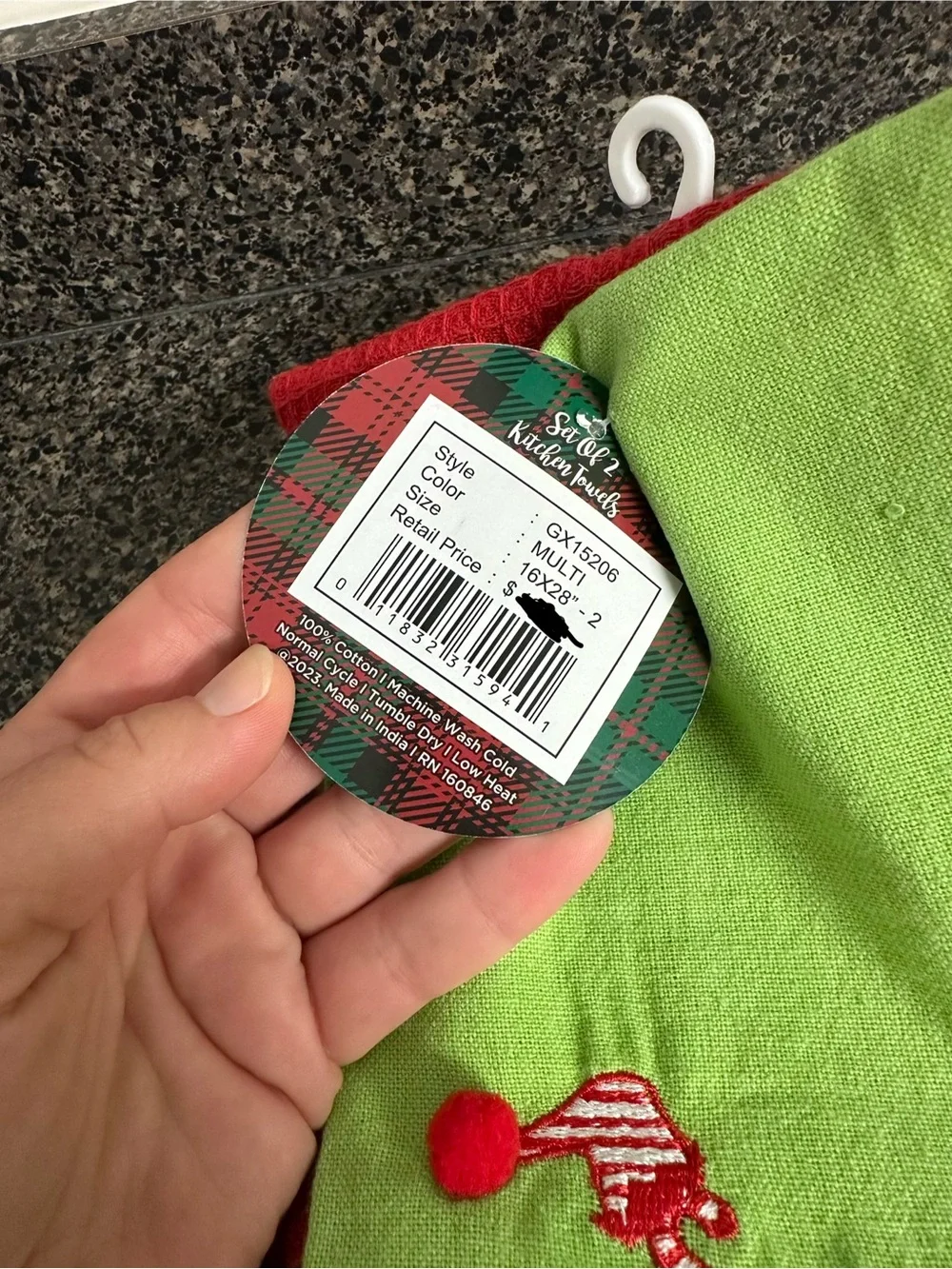 Christmas Santa’s Helper Elf Hand Towel Set